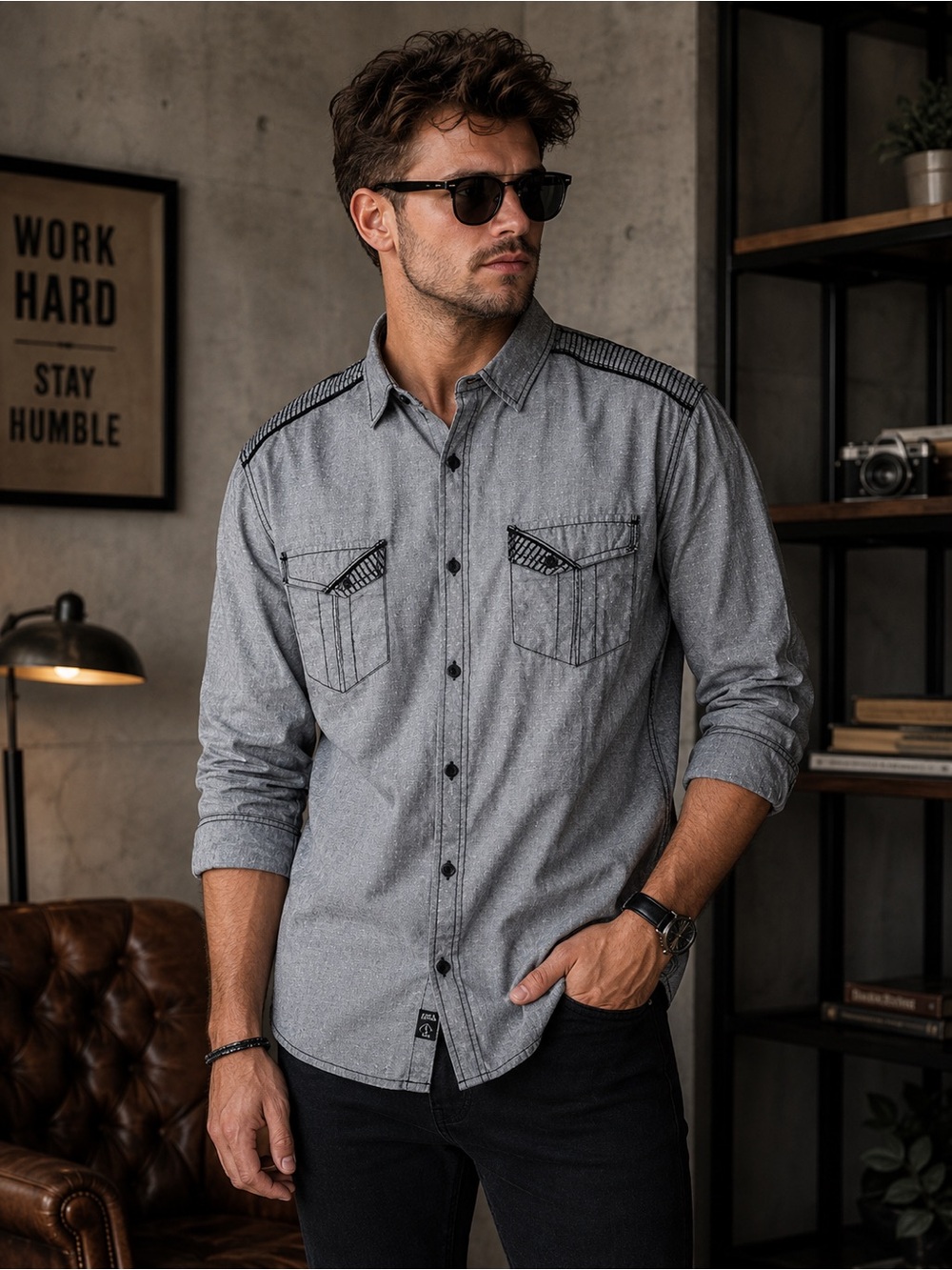 Surplus‎ Mens Button Down Shirt